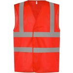 Yoko Hi-Vis síťovaná bezpečnostní vesta HVW120 červená