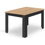 Textilomanie Jídelní stůl MADO černý s deskou v dekoru dub artisan 120 x 80cm – Zboží Dáma