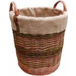HRADIL proutěný koš ke krbu H174 s jutou 65 x 50 cm barevný – Sleviste.cz