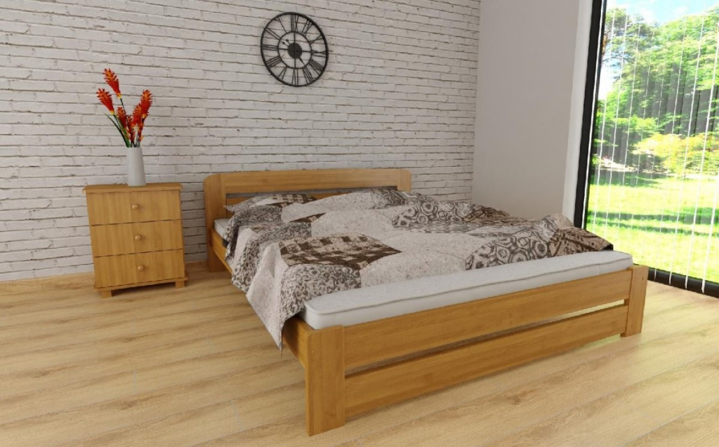 ComfortMatrace Lili + rošt masiv borovice barva olše