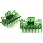 Barevné skřipce na vlasy, 2 ks Barva: zelená – Zbozi.Blesk.cz