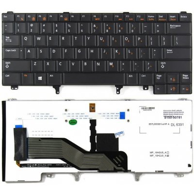 klávesnice pro notebook Dell Latitude E5420 E5430 E6320 E6330 E6420 E6430 E6440 černá US podsvit