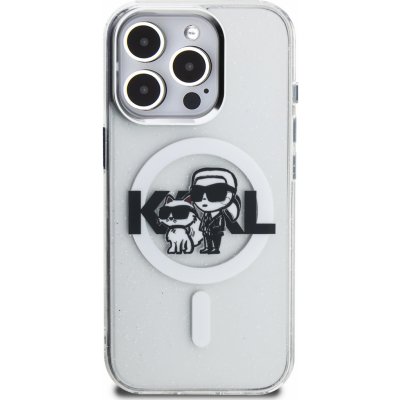 Karl Lagerfeld Ochranný kryt na iPhone 15 Pro - Karl Lagerfeld, IML Glitter Sketch MagSafe Transparent KLHMP15LHGKCGKBT – Zboží Mobilmania