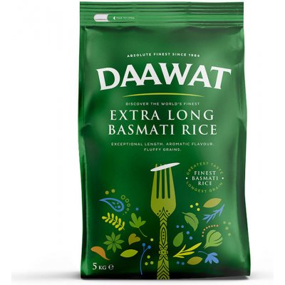 Daawat Extra Dlouhá Basmati Rýže 5 kg – Zboží Dáma