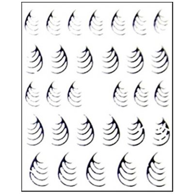 Expa nails zdobení černé ornament 4 – Zboží Mobilmania