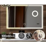 Aquamarin Koupelnové LED zrcadlo se zrcátkem 100 x 60 cm 80586 – Zboží Dáma