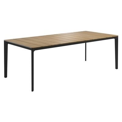 Gloster Hliníkový jídelní stůl Carver, obdélníkový 220x100x73 cm, rám hliník java, deska teak – Hledejceny.cz