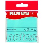 KORES Samolepicí bločky 75x75 / 100 lístků v bločku - modré – Hledejceny.cz