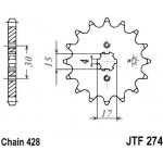 JT Sprockets JTF 274-15 – Zboží Mobilmania
