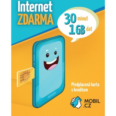 MOBIL.CZ předplacená SIM s kreditem 100 Kč – Hledejceny.cz