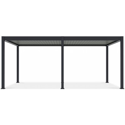 Gutroof Bioklimatická terasová pergola ELEGANCE AUTOMATIC 3x6 s LED osvětlením Antracit/světle šedá – Zboží Dáma