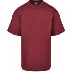 Urban Classics prodloužené bavlněné rovné pánské triko červená vínová – Zboží Mobilmania