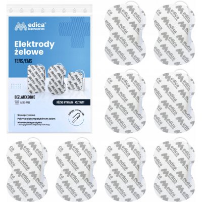 Medica Laboratories gelové elektrody osmička PIN 2 mm 9 x 6 cm – Zboží Dáma
