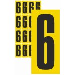 Čísla samolepicí 6 samolepící vinylová fólie velikost znaku 150 mm – Zboží Dáma