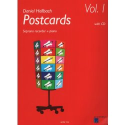 Hellbach Postcards 1 + CD zobcová flétna a klavír