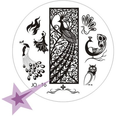 Starnails Razítkovací destička JQ16 Pávi – Zboží Dáma