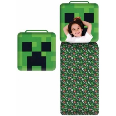 Minecraft: Spací pytel s Creeperem v polštář – Hledejceny.cz