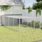 vidaXL Psí bouda s výběhem antracitová 197 x 396 x 110 cm pozinkovaná ocel 9799.3214225 – Hledejceny.cz