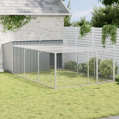 vidaXL Psí bouda s výběhem antracitová 197 x 396 x 110 cm pozinkovaná ocel 9799.3214225 – Hledejceny.cz