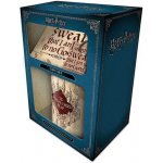 CurePink Dárkový set Harry Potter: Pobertův plánek Marauders Map hrnek přívěsek tácek hrnku GP85145 315 ml – Zboží Dáma