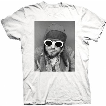 Kurt Cobain tričko Sunglasses Bílá