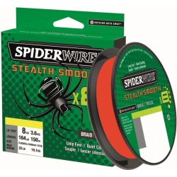 Spiderwire šňůra Stealth Smooth8 červená 150m 0,07mm