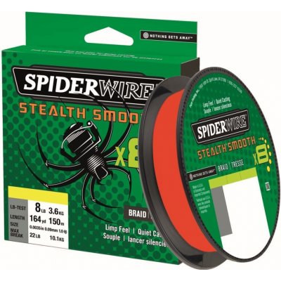 Spiderwire šňůra Stealth Smooth8 červená 150m 0,07mm – Zboží Mobilmania