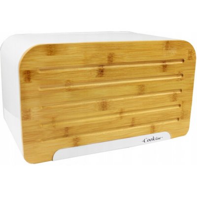Chomik Origano Chlebník kovový s bambusovým prkénkem bílý – Sleviste.cz