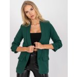 Italy Moda Tmavě zelené elegantní sako dhj-ma-7684.15p-dark green – Hledejceny.cz