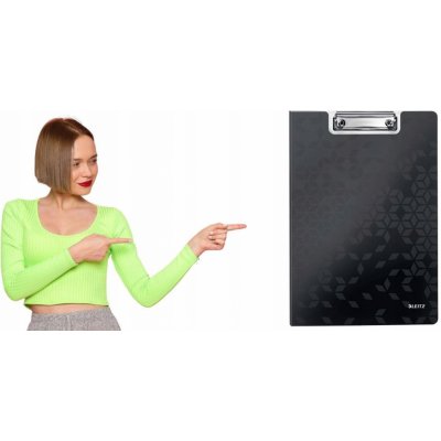 Leitz Wow A4 zavírací deska s klipem černá – Sleviste.cz