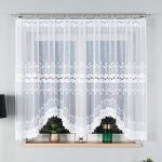 Dekorační oblouková krátká záclona na žabky BASTIA bílá 320x140 cm MyBestHome – Hledejceny.cz