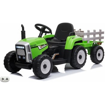 Daimex elektrický traktor s vlekem zelená
