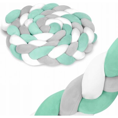 Ricokids Nárazník do postýlky mátově šedý – Zbozi.Blesk.cz