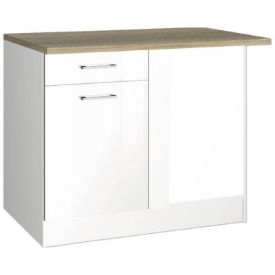 Held Möbel Mailand 110 x 60 x 85 cm bílá vysoce lesklé bílá matný – Zboží Dáma
