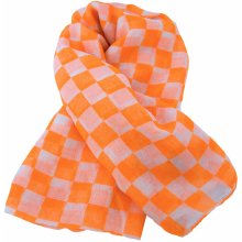 Gpol šátek neonový oranžový kostky