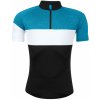 Cyklistický dres Force View krátký rukáv černá/modrá/bílá pánský
