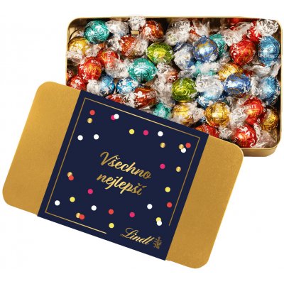 Lindor pralinky v plechovce Všechno nejlepší 0,7 kg – Sleviste.cz