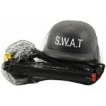 Teddies Sada SWAT helma+pistole na setrvačník s doplňky plast v síťce – Zboží Dáma