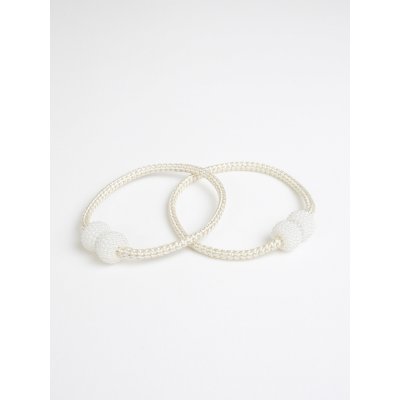 MKLuzkoviny.cz Magnetická spona na závěsy Julieta (2ks) - přírodní – Zbozi.Blesk.cz