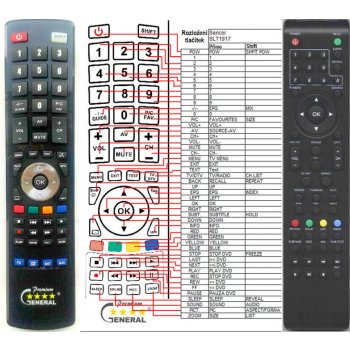 Dálkový ovladač General Sencor SLT1917DVB-T
