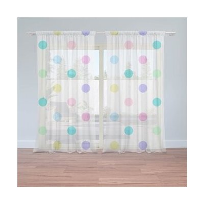 Sablio Záclony Puntík vedle puntíku: 2ks 150x250cm – Hledejceny.cz