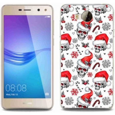 Pouzdro mmCase Gelové Huawei Y6 2017 - vánoční lebky – Zboží Mobilmania