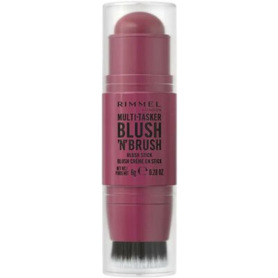 Rimmel Multi-Tasker Blush'N'brush tvářenka v tyčince se štětcem 200 Fushia Glam 8 g – Zboží Dáma