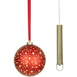 Lumineo LED skleněná vánoční koule, 20 mikro-LED, červená, pr. 19 cm – Hledejceny.cz