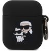 Pouzdro na sluchátka Karl Lagerfeld 3D Logo NFT Karl and Choupette Silikonové Pouzdro pro AirPods 1/2 KLA2RUNKC