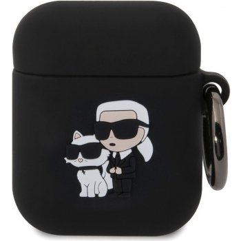 Karl Lagerfeld 3D Logo NFT Karl and Choupette Silikonové Pouzdro pro AirPods 1/2 KLA2RUNKC