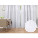 Biante Dekorační závěs TF-100 Bílé ornamenty s lístky 150x200 cm – Hledejceny.cz