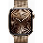 Apple Watch Series 10 42mm Cellular zlatý titan se zlatým milánským tahem MX083QC/A – Zboží Živě