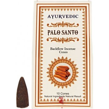 Ayurvedic Vonné kužely Tekoucí dým Palo Santo 10 ks