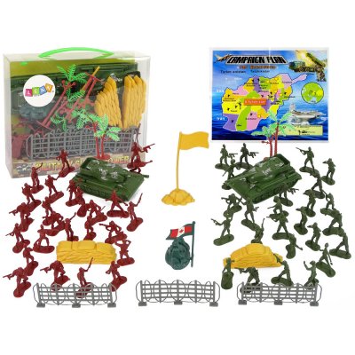 LEAN Toys Velká vojenská sada Vojáci Tanky – Zboží Dáma